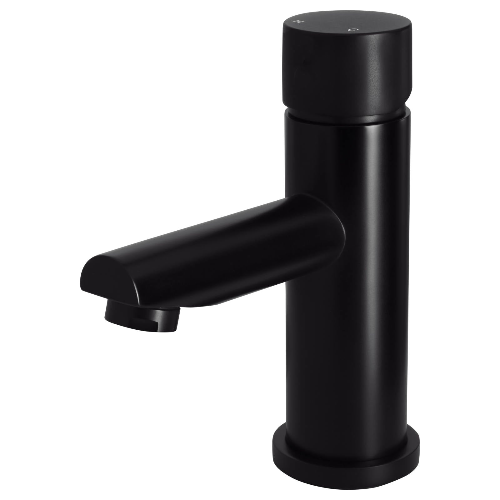 Round Pinless Basin Mixer, Matte Black