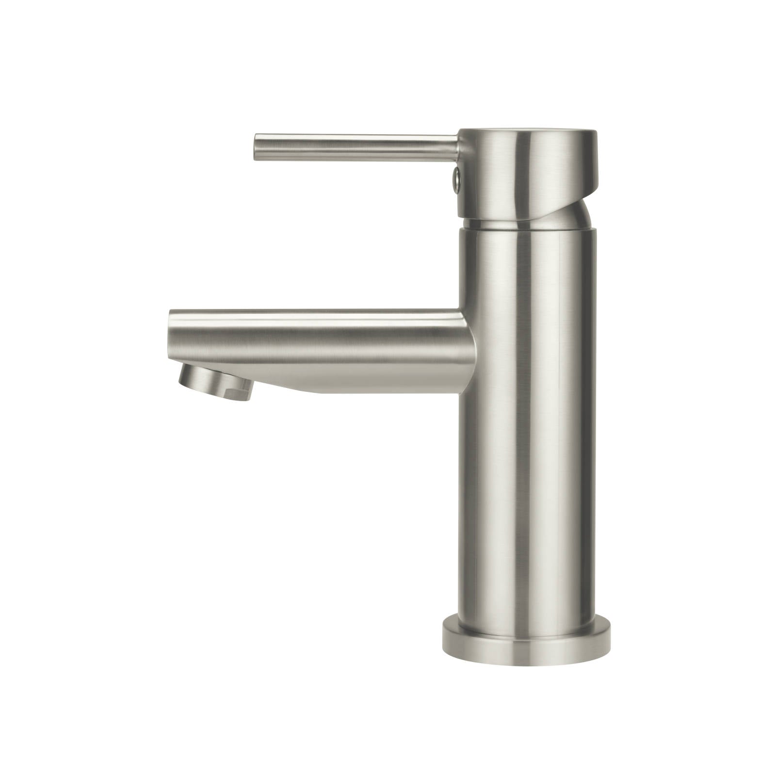 Round Basin Mixer, PVD Brushed Nickel