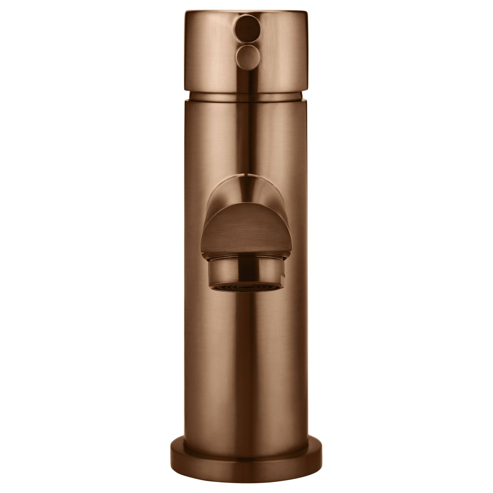 Round Basin Mixer, Lustre Bronze