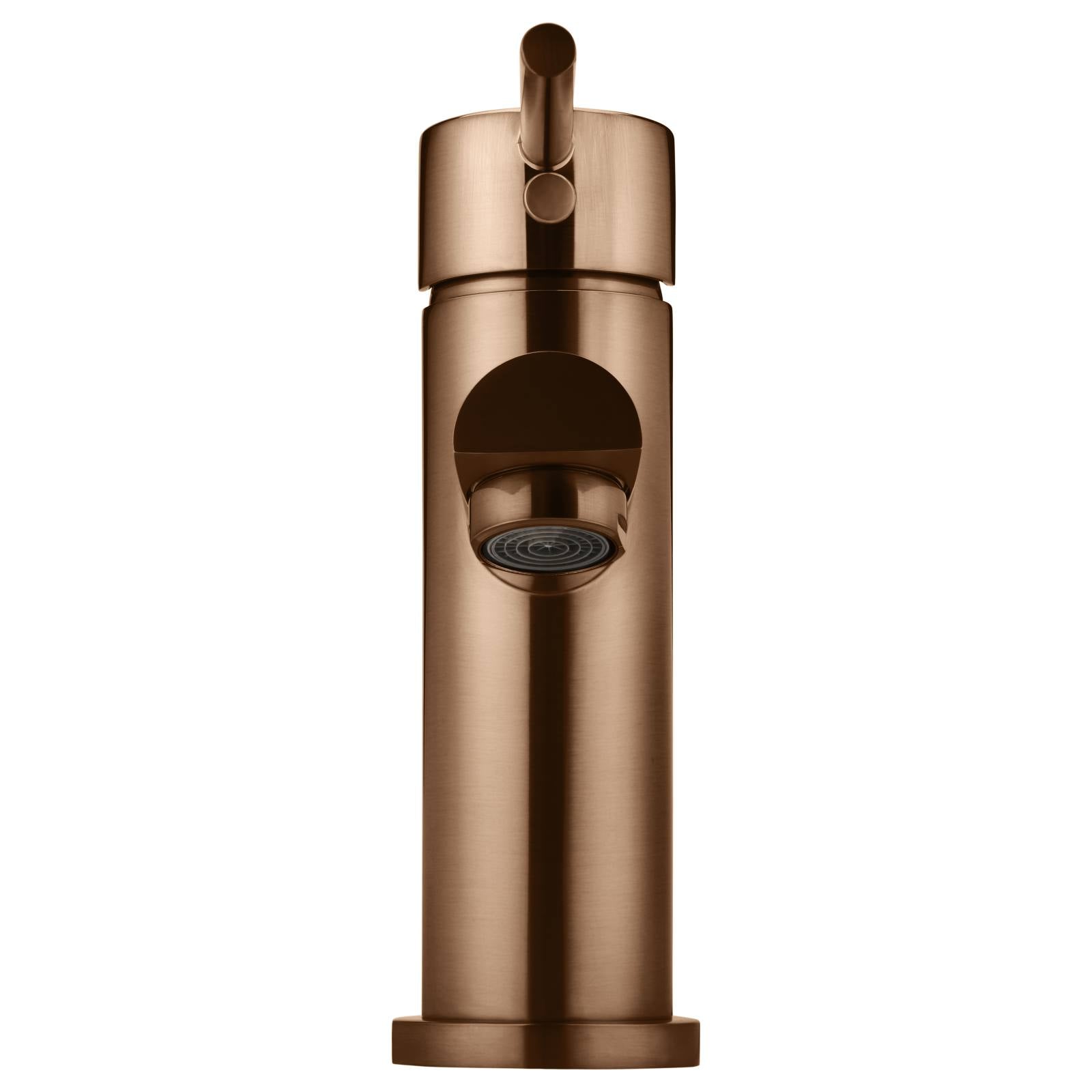 Round Basin Mixer, Lustre Bronze