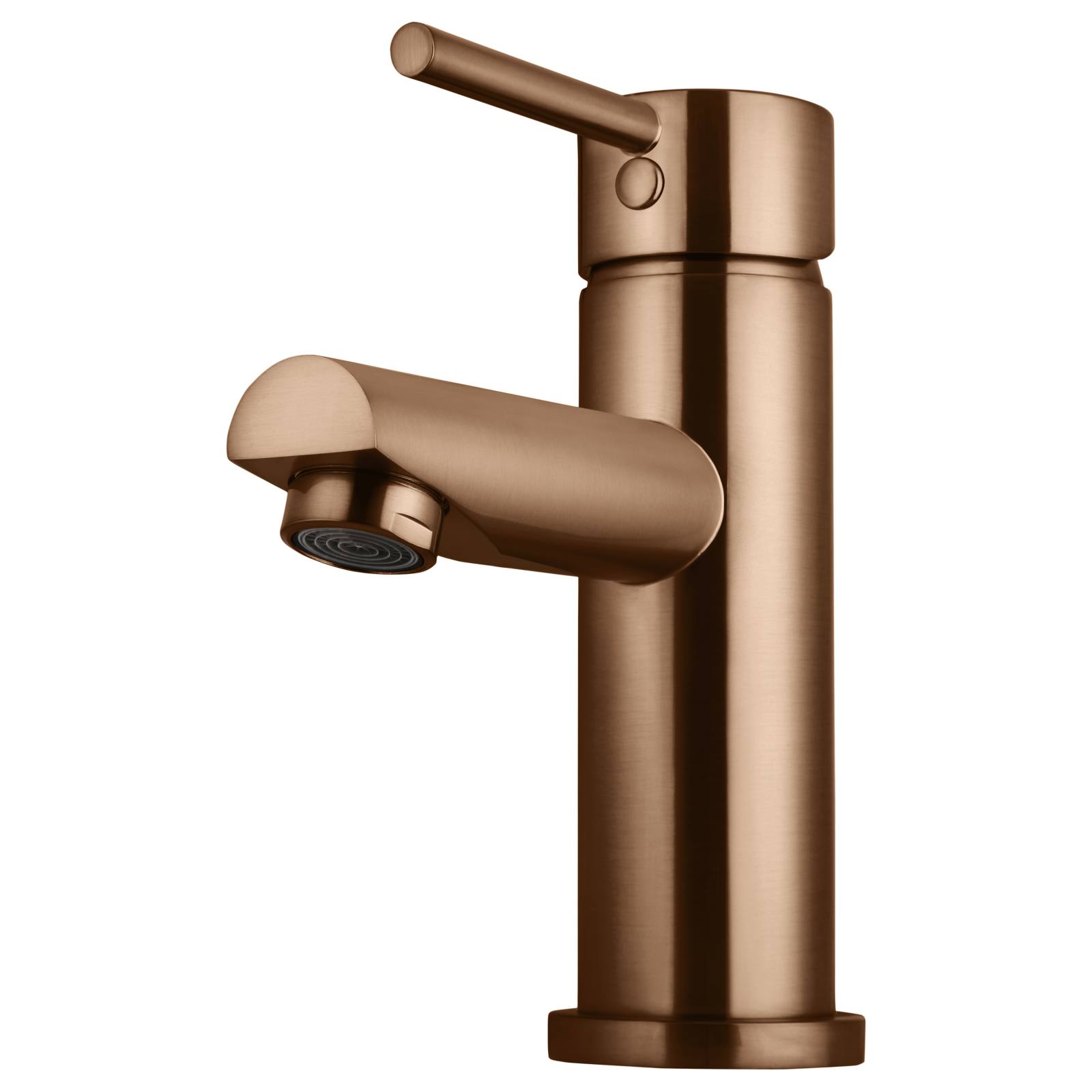 Round Basin Mixer, Lustre Bronze