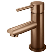Round Basin Mixer, Lustre Bronze
