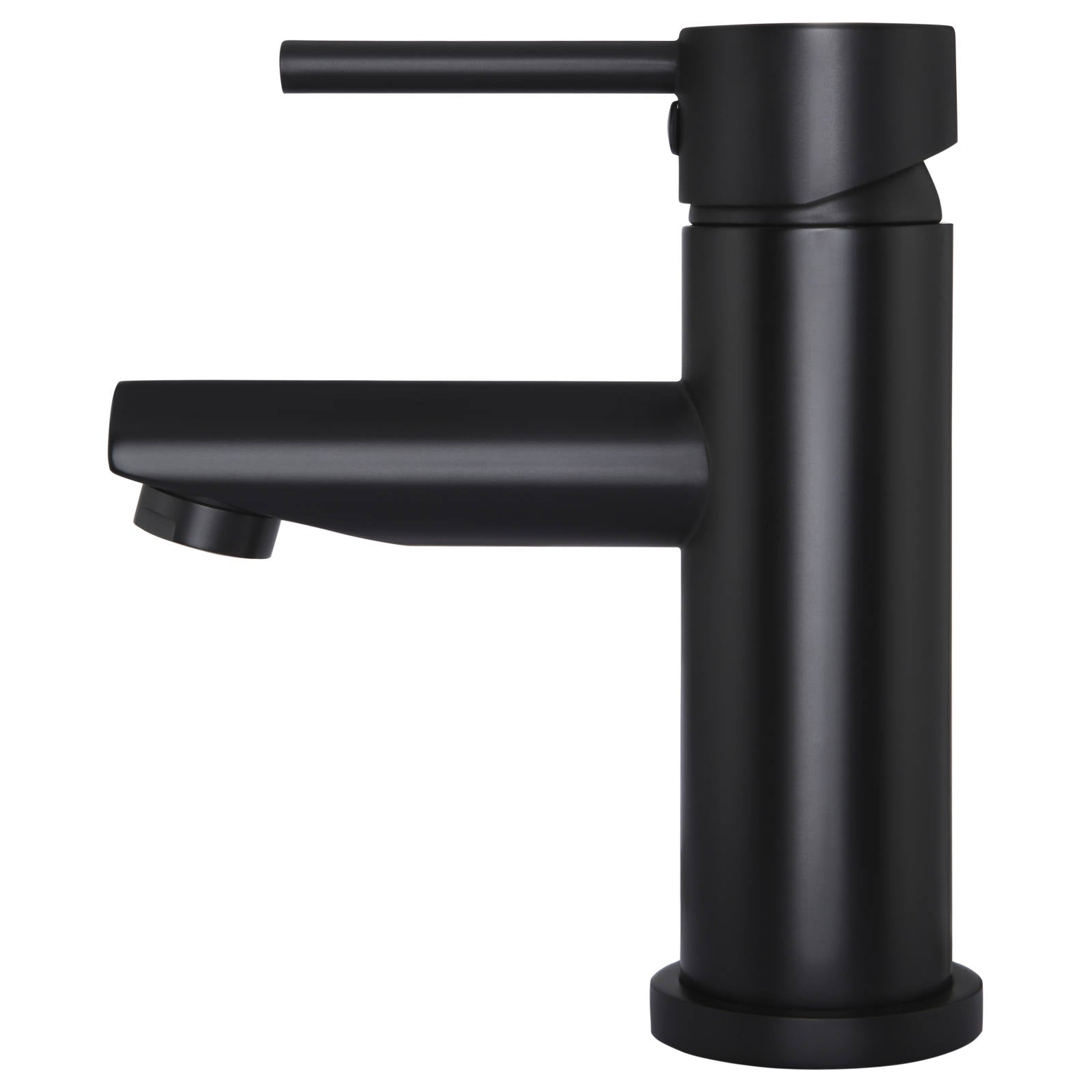 Round Basin Mixer, Matte Black