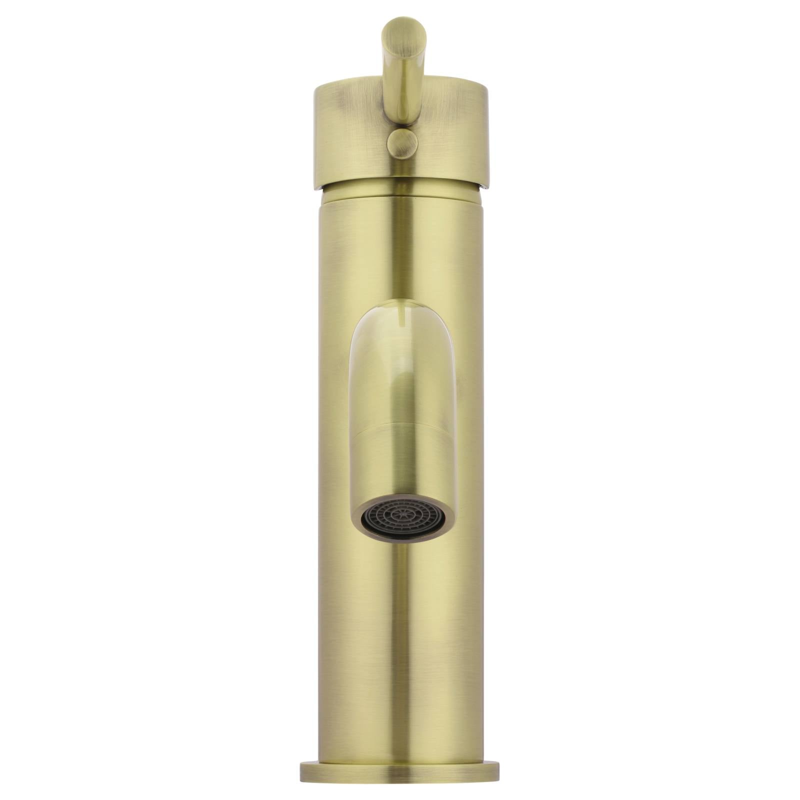 Round Basin Mixer Curved, PVD Tiger Bronze