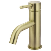 Round Basin Mixer Curved, PVD Tiger Bronze