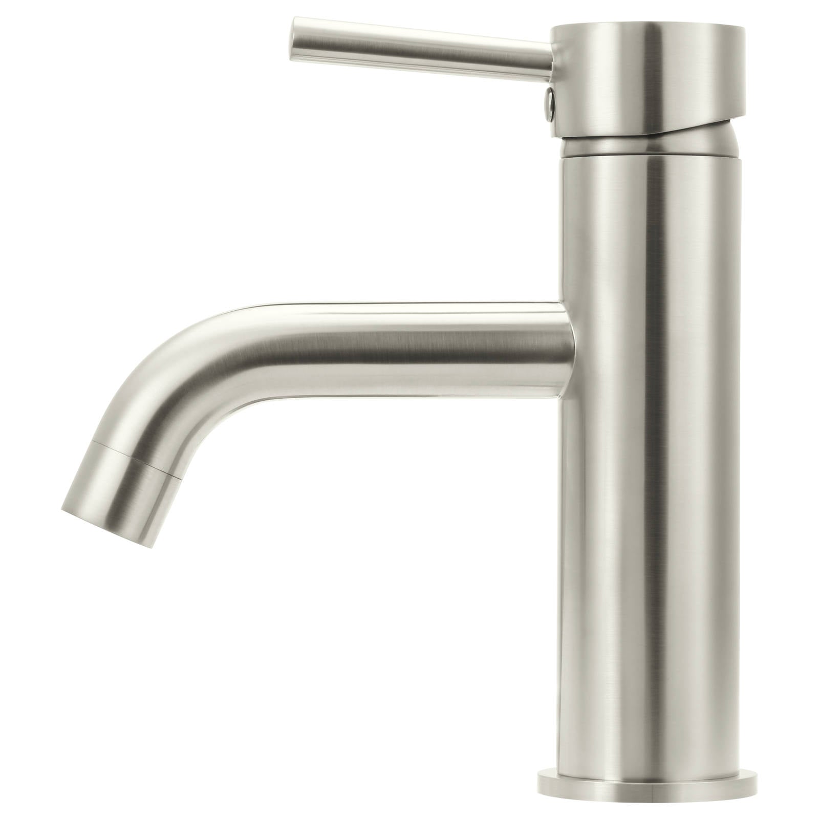 Round Basin Mixer Curved, PVD Brushed Nickel