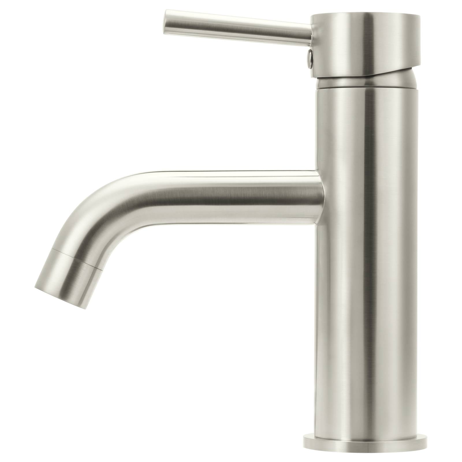 Round Basin Mixer Curved, PVD Brushed Nickel