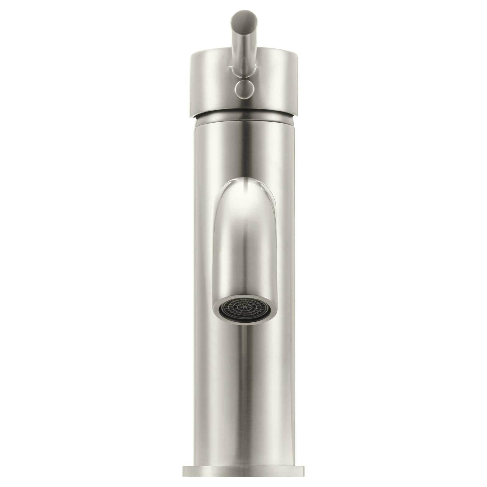 Round Basin Mixer Curved, PVD Brushed Nickel