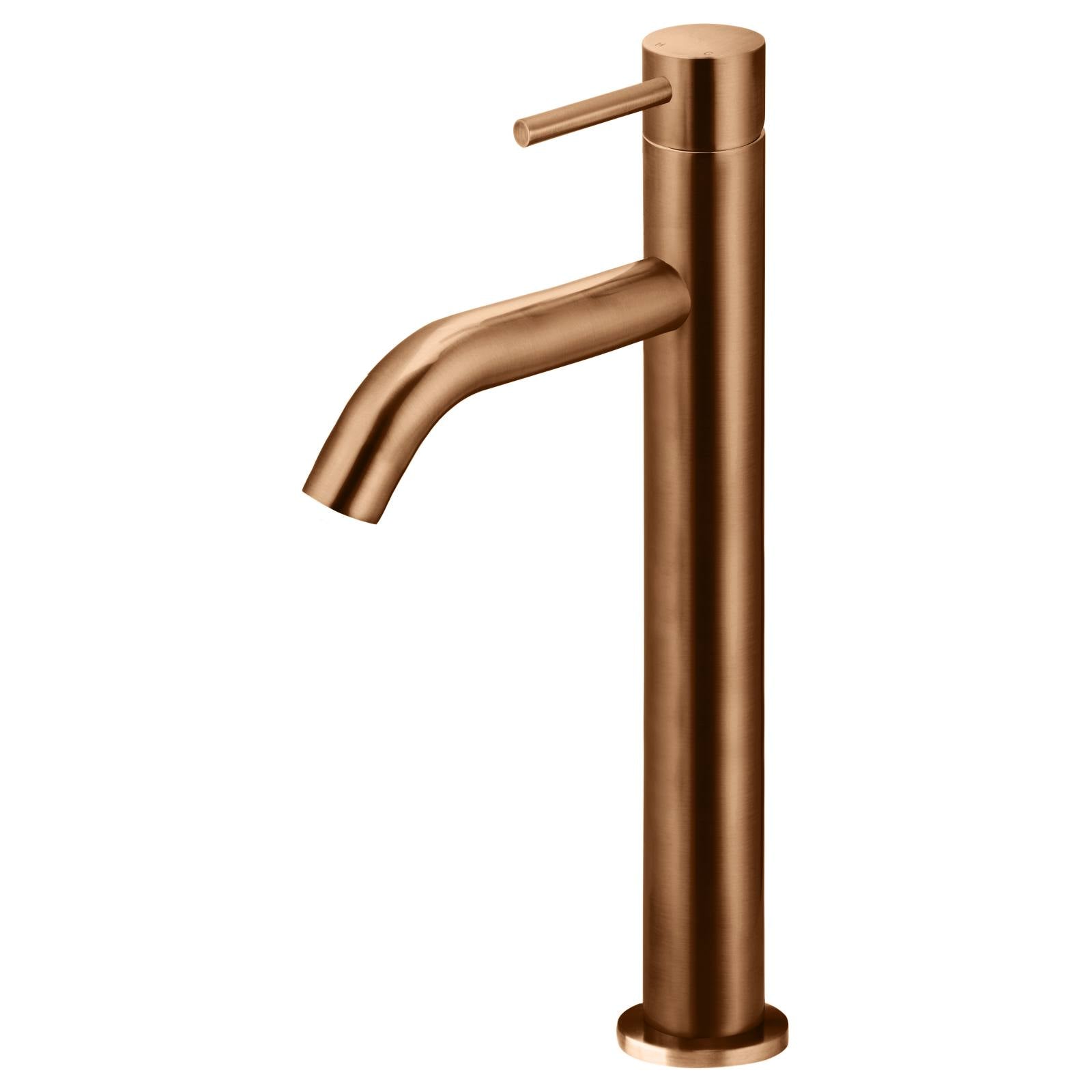 Piccola Tall Basin Mixer, Lustre Bronze