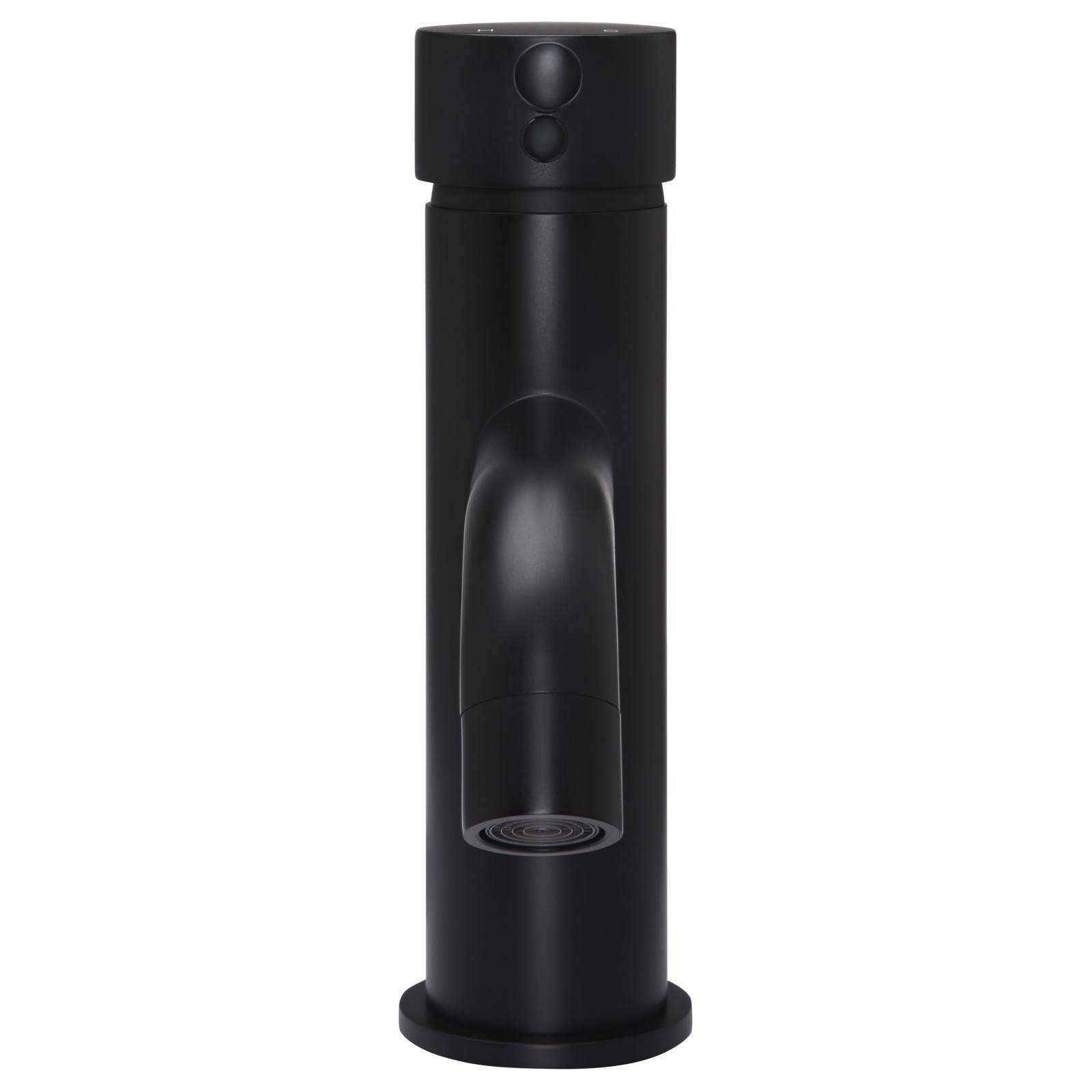 Round Basin Mixer Curved, Matte Black