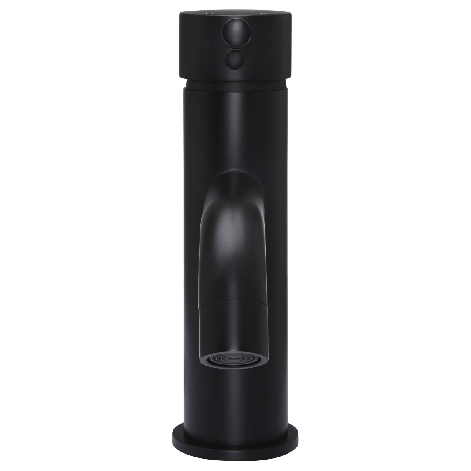 Round Basin Mixer Curved, Matte Black