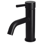 Round Basin Mixer Curved, Matte Black