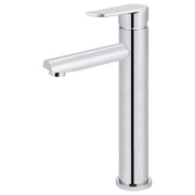 Round Paddle Tall Basin Mixer, Polished Chrome