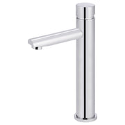 Round Pinless Tall Basin Mixer, Polished Chrome