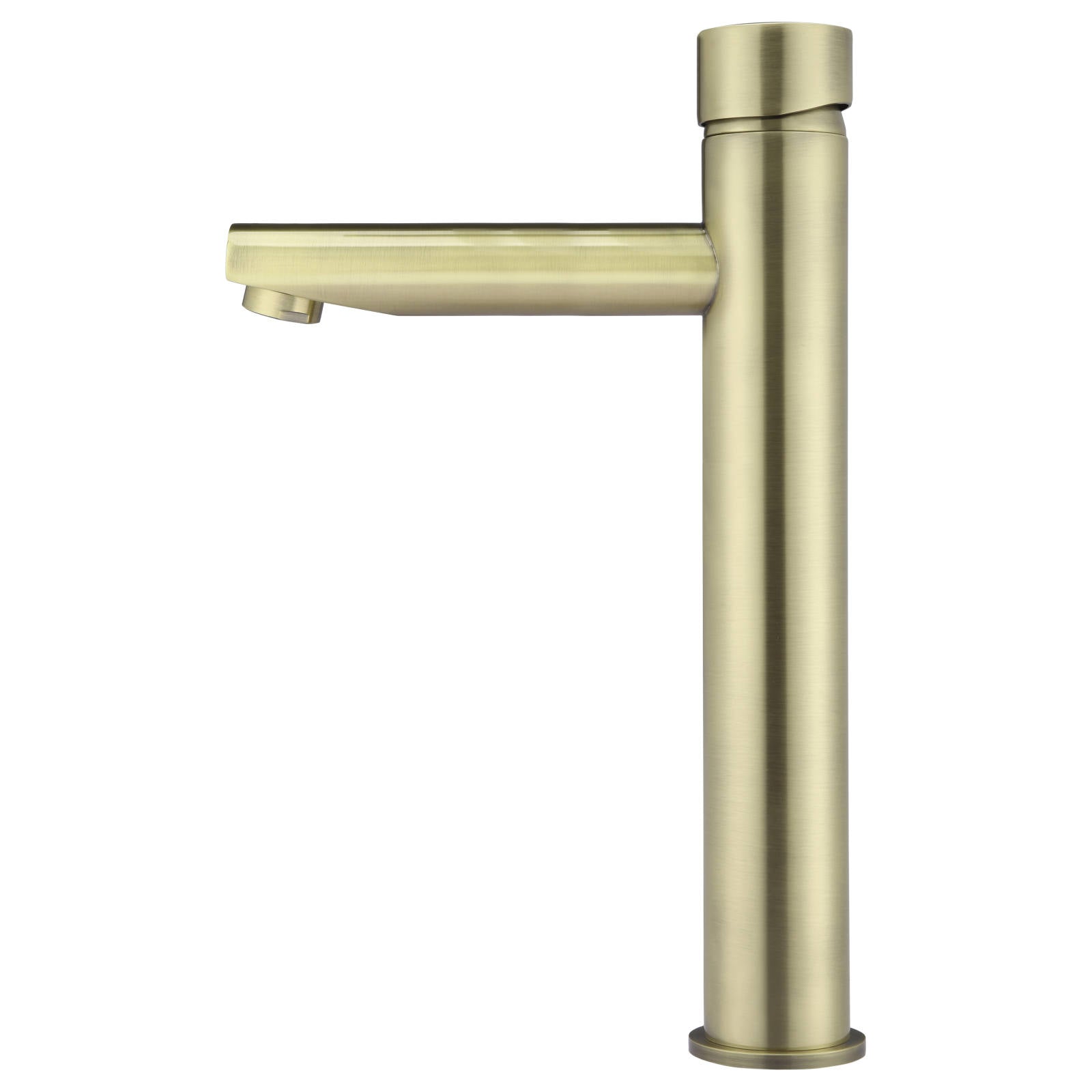 Round Pinless Tall Basin Mixer, PVD Tiger Bronze