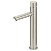 Round Pinless Tall Basin Mixer, PVD Brushed Nickel