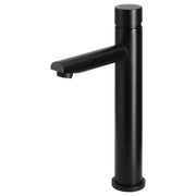 Round Pinless Tall Basin Mixer, Matte Black