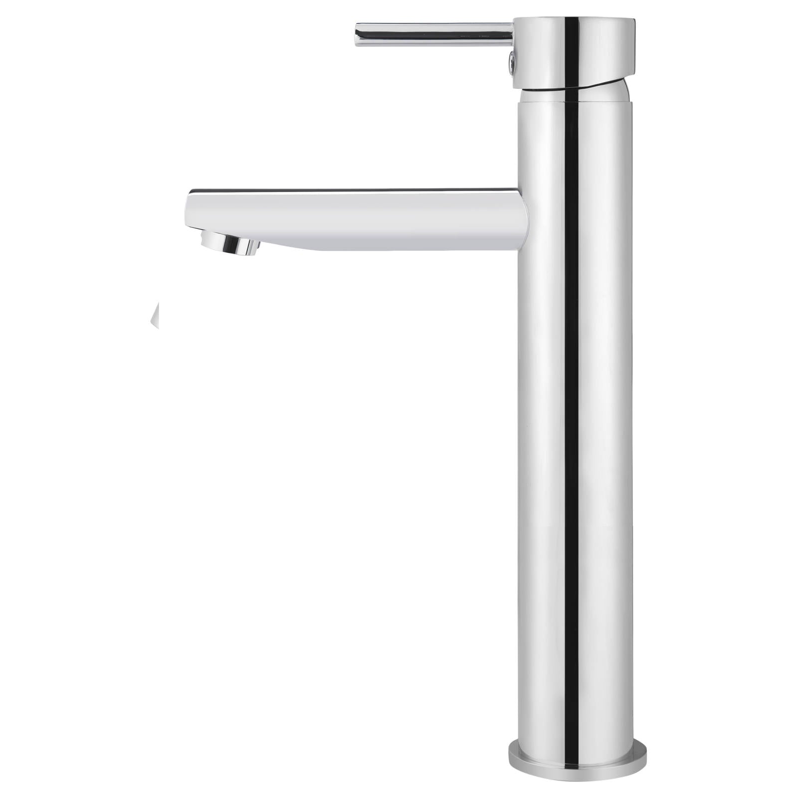 Round Tall Basin Mixer, Polished Chrome