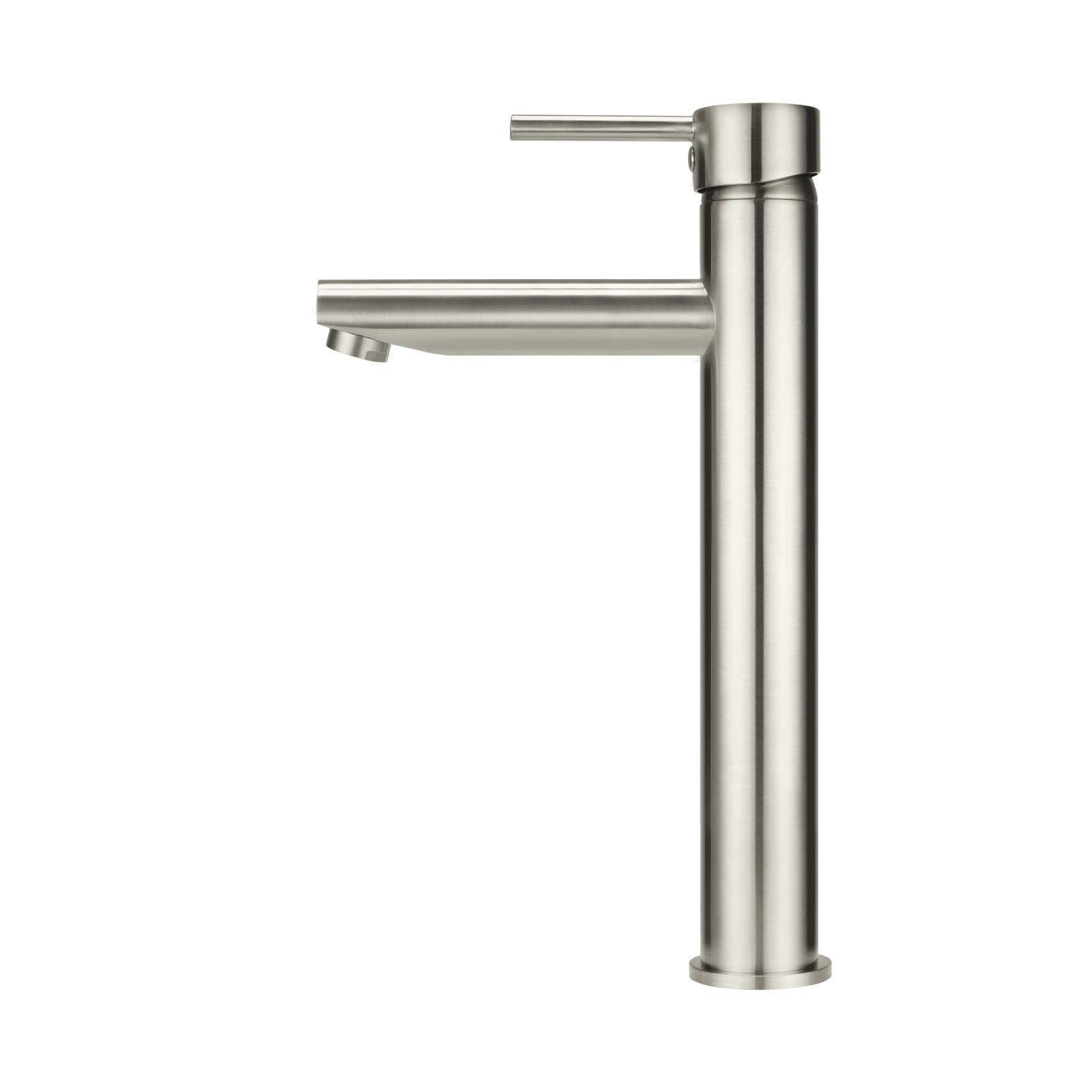 Round Tall Basin Mixer, PVD Brushed Nickel