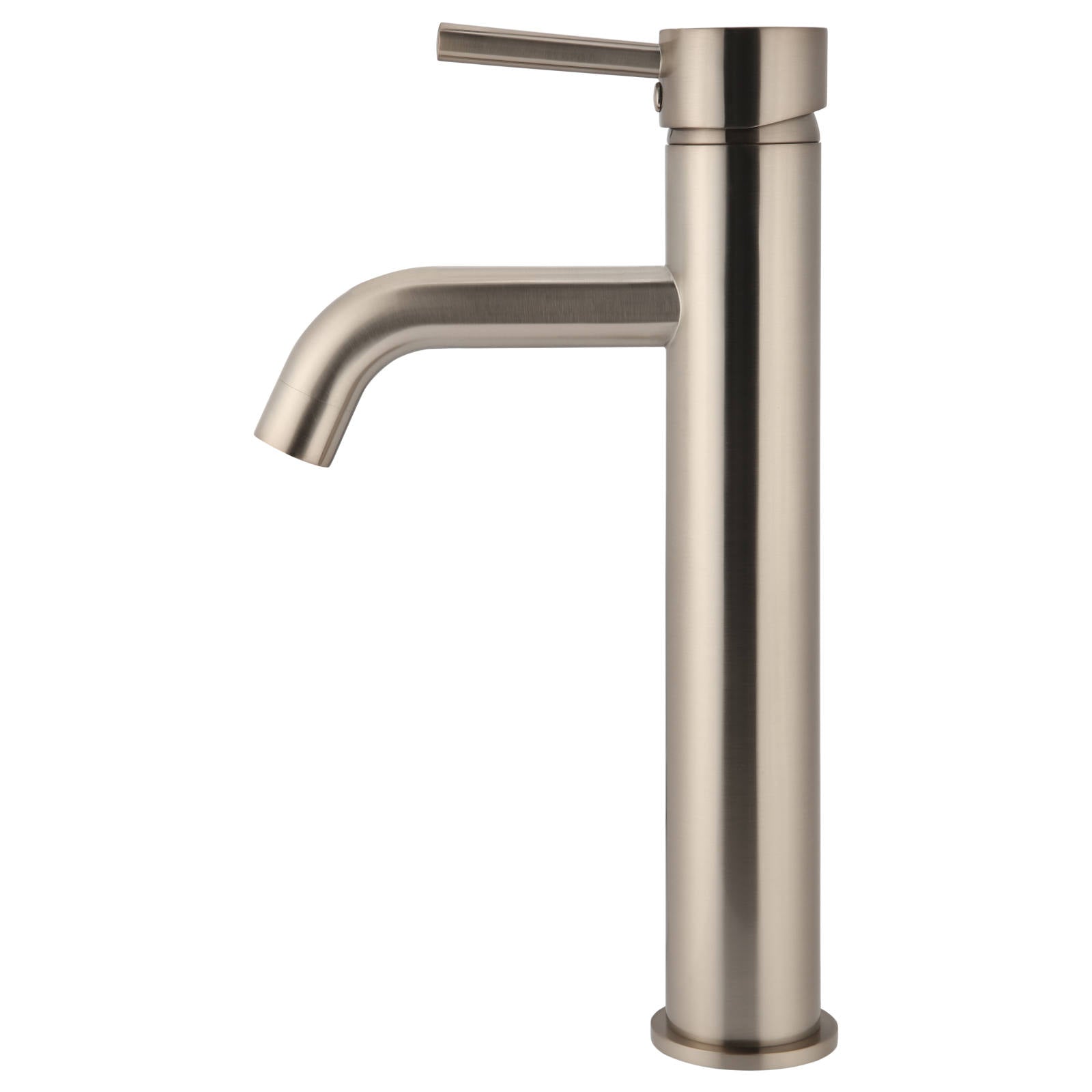 Round Tall Basin Mixer Curved, Champagne