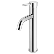 Round Tall Basin Mixer Curved, Polished Chrome