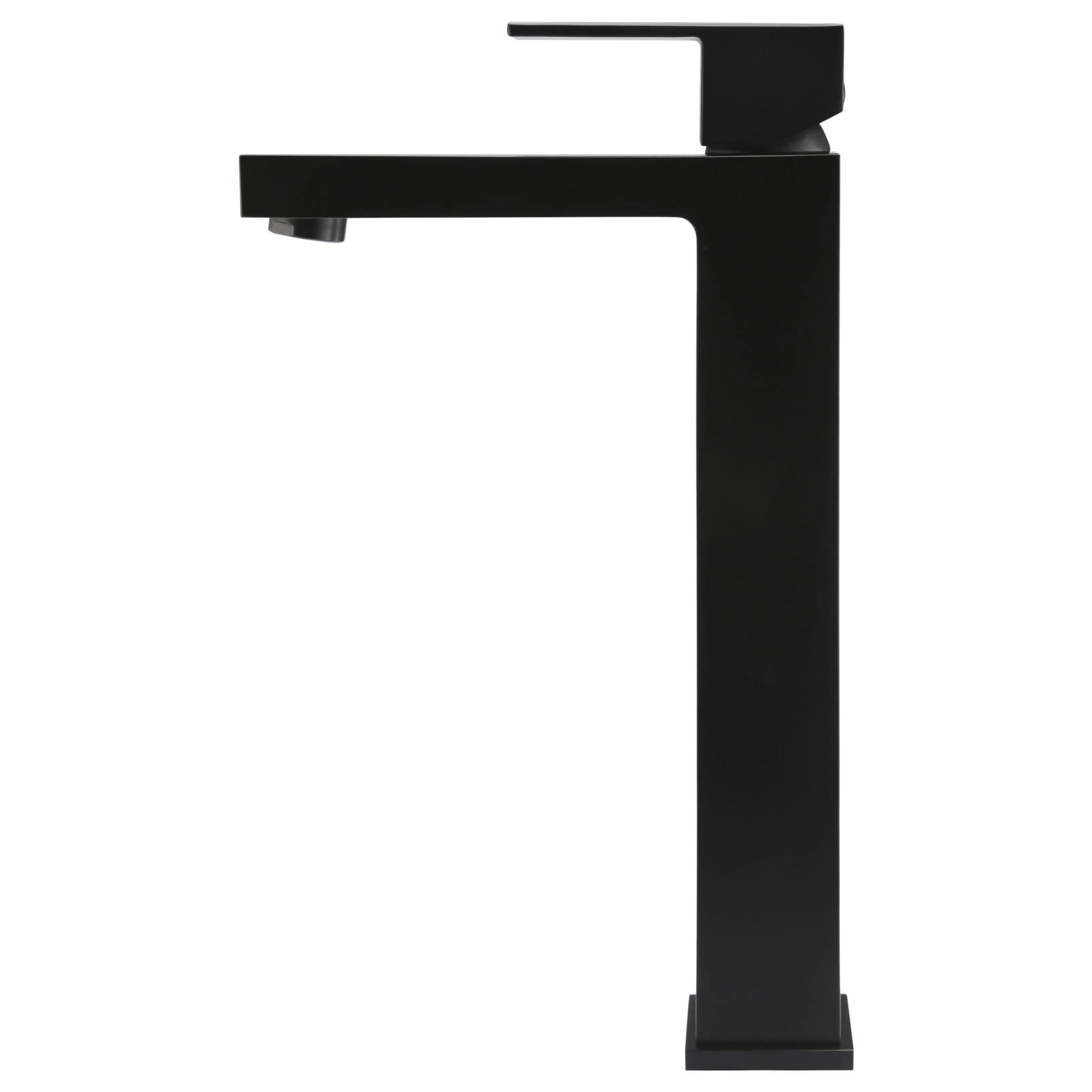 Square Tall Basin Mixer, Matte Black
