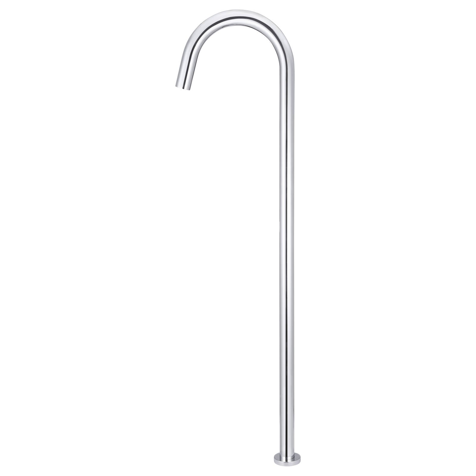 Round Freestanding Bath Spout, Polished Chrome