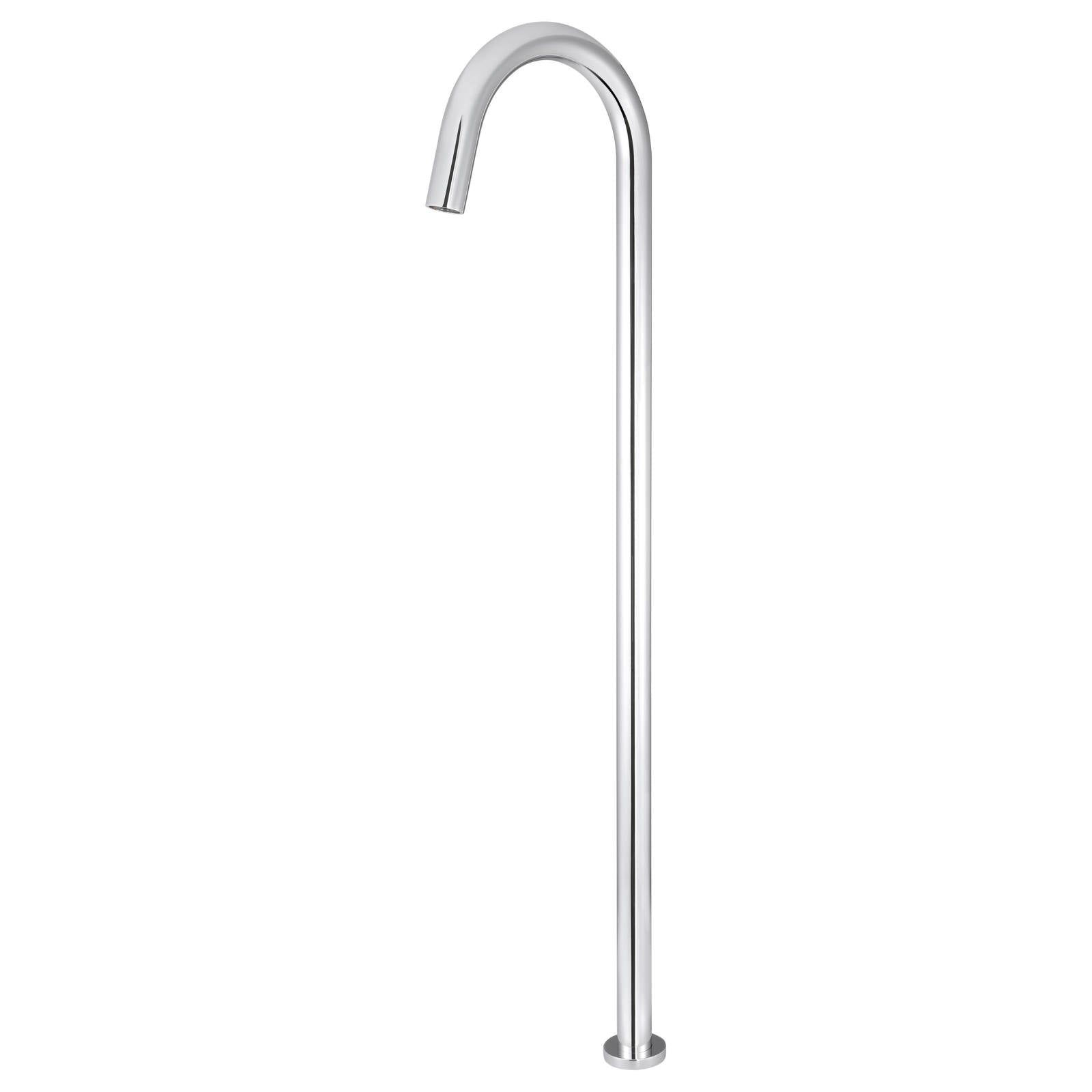 Round Freestanding Bath Spout, Polished Chrome