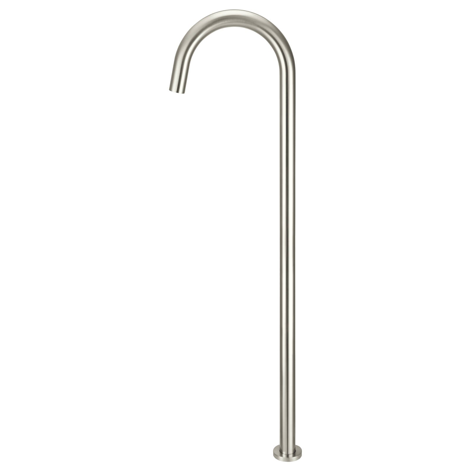 Round Freestanding Bath Spout, PVD Brushed Nickel