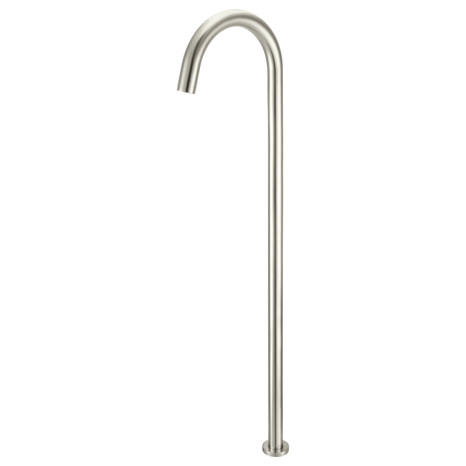 Round Freestanding Bath Spout, PVD Brushed Nickel