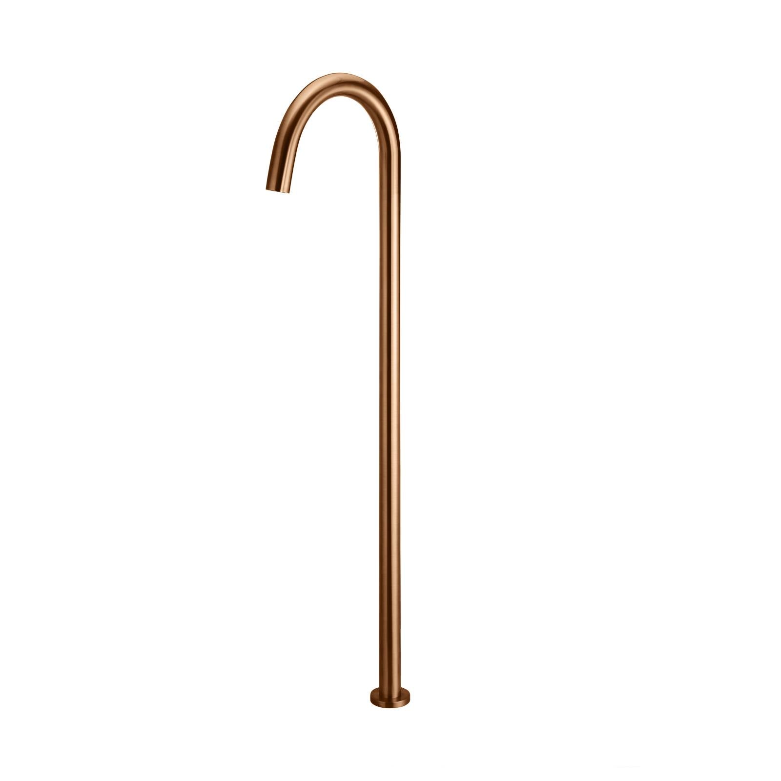 Round Freestanding Bath Spout, Lustre Bronze