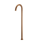 Round Freestanding Bath Spout, Lustre Bronze