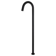 Round Freestanding Bath Spout, Matte Black