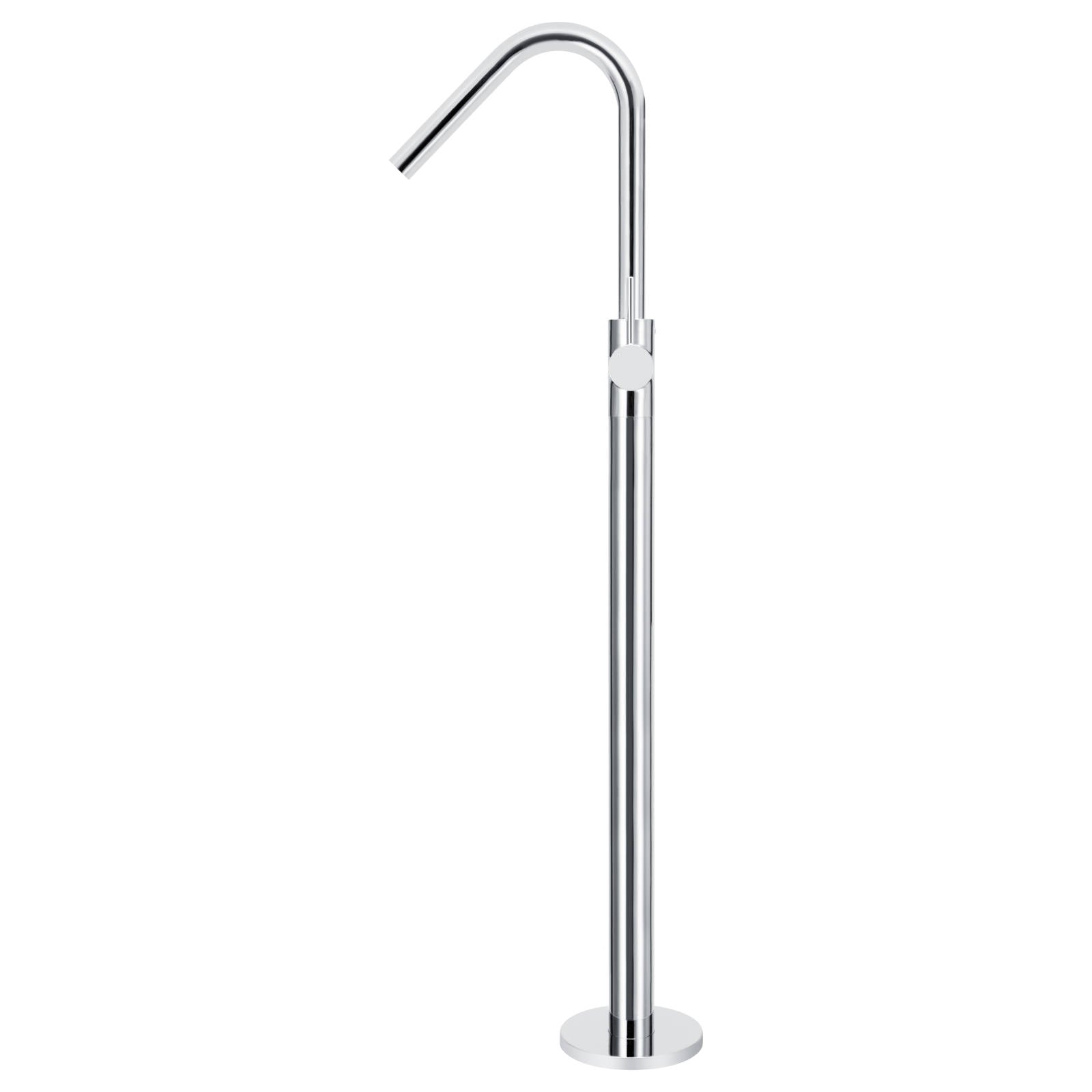 Round Freestanding Bath Spout & Hand Shower, Polished Chrome