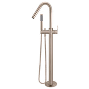 Round Paddle Freestanding Bath Spout & Hand Shower, Champagne