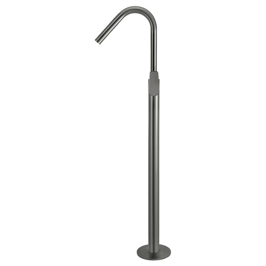 Round Paddle Freestanding Bath Spout & Hand Shower, Shadow