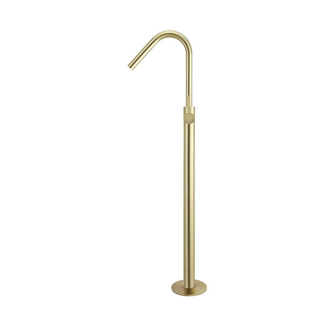 Round Freestanding Bath Spout & Hand Shower, PVD Tiger Bronze
