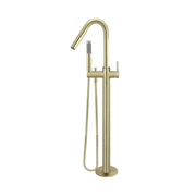 Round Freestanding Bath Spout & Hand Shower, PVD Tiger Bronze