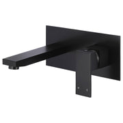 Square Wall Basin Mixer & Spout, Matte Black