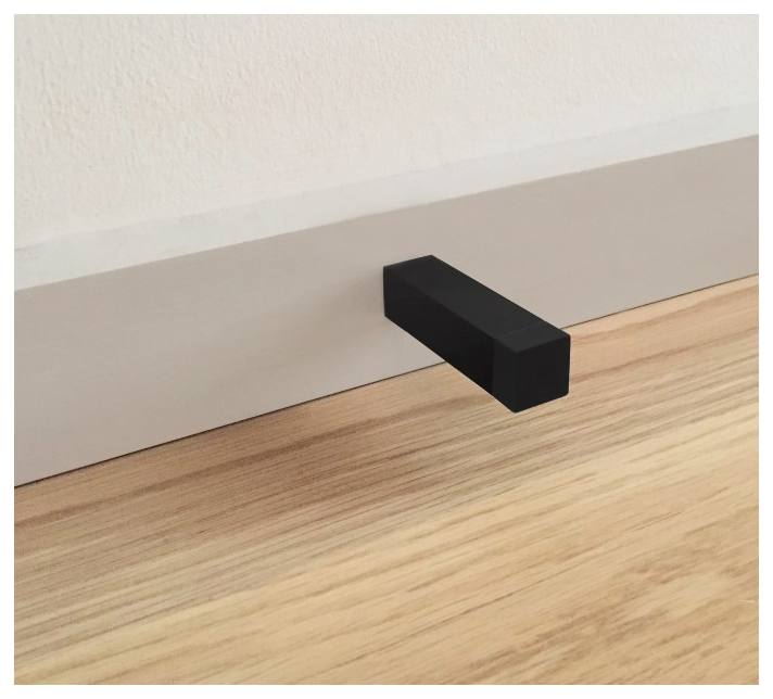 Square Door Stop, Matte Black