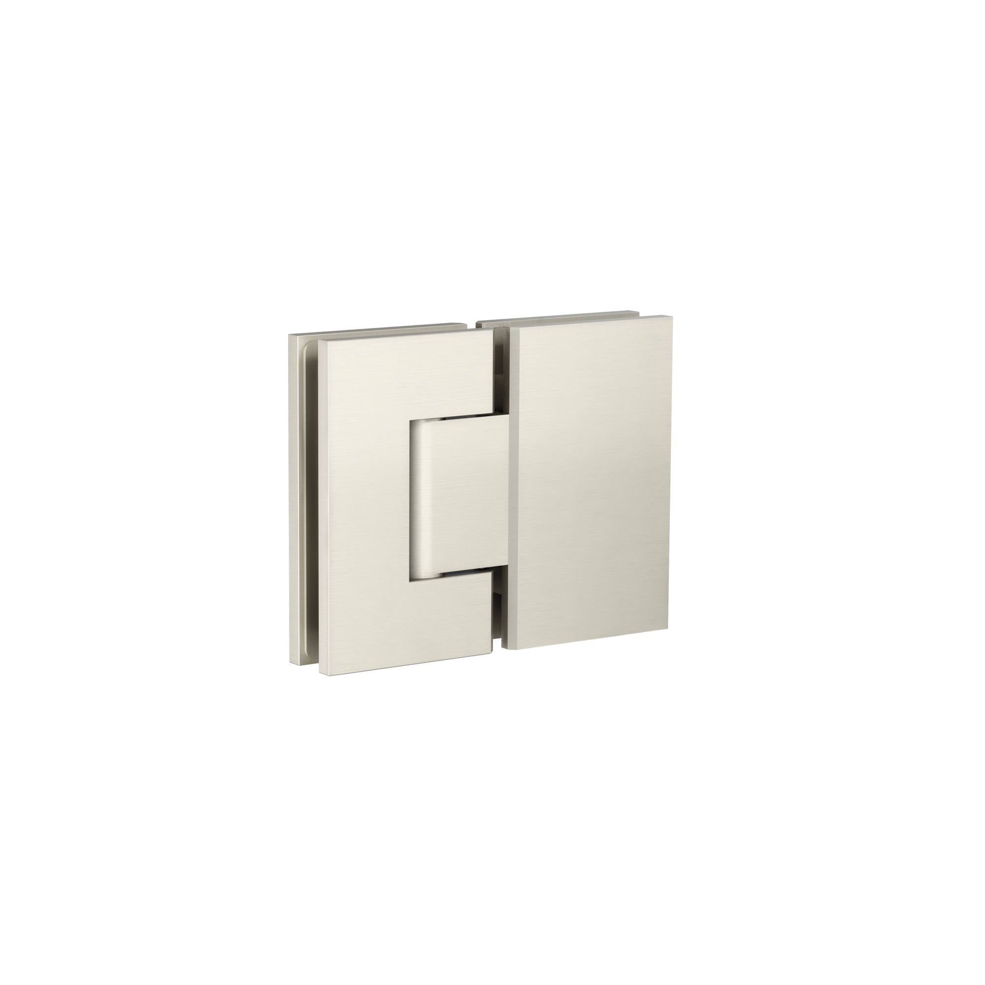 Glass To Glass Shower Door Hinge, Brushed Nickel