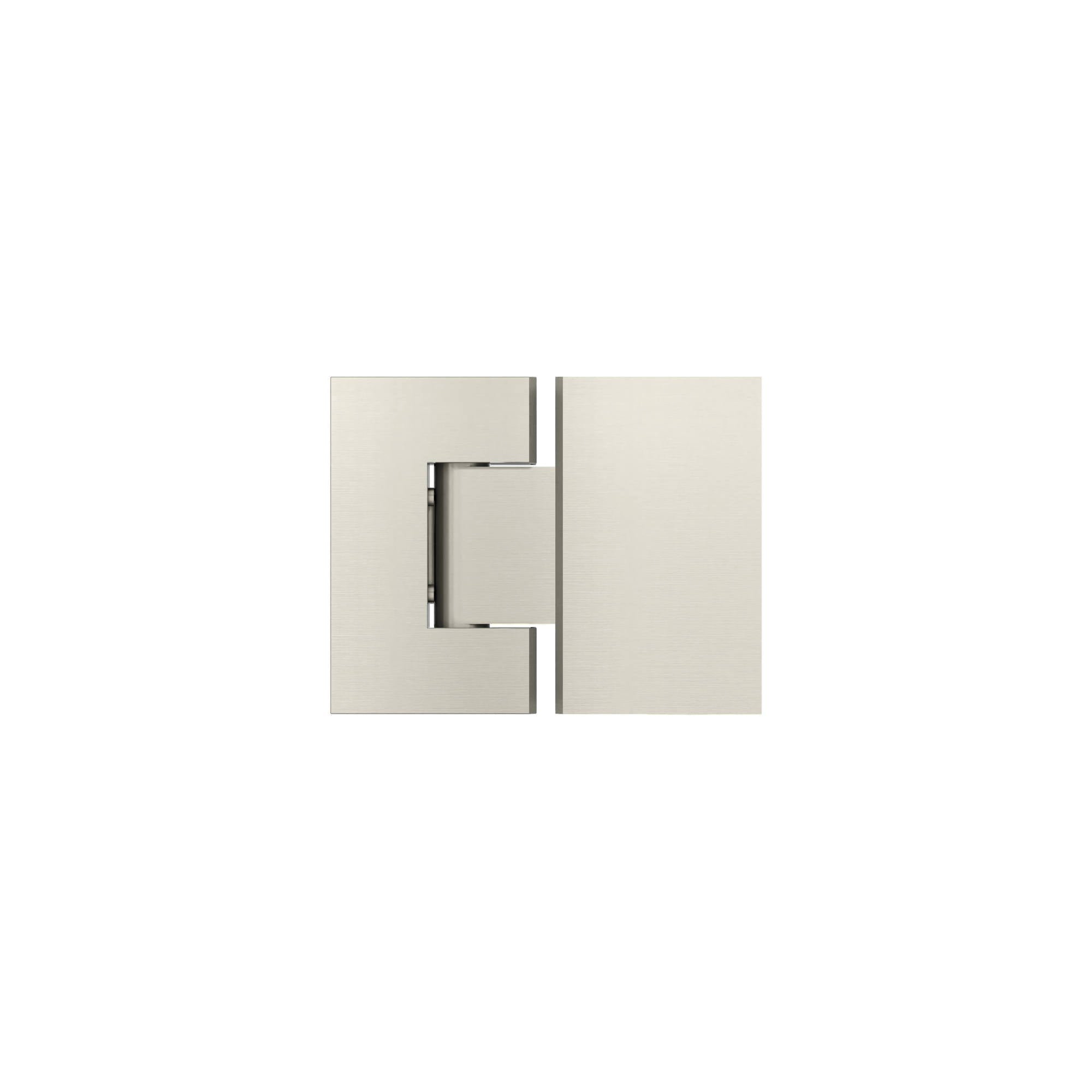 Glass To Glass Shower Door Hinge, Brushed Nickel