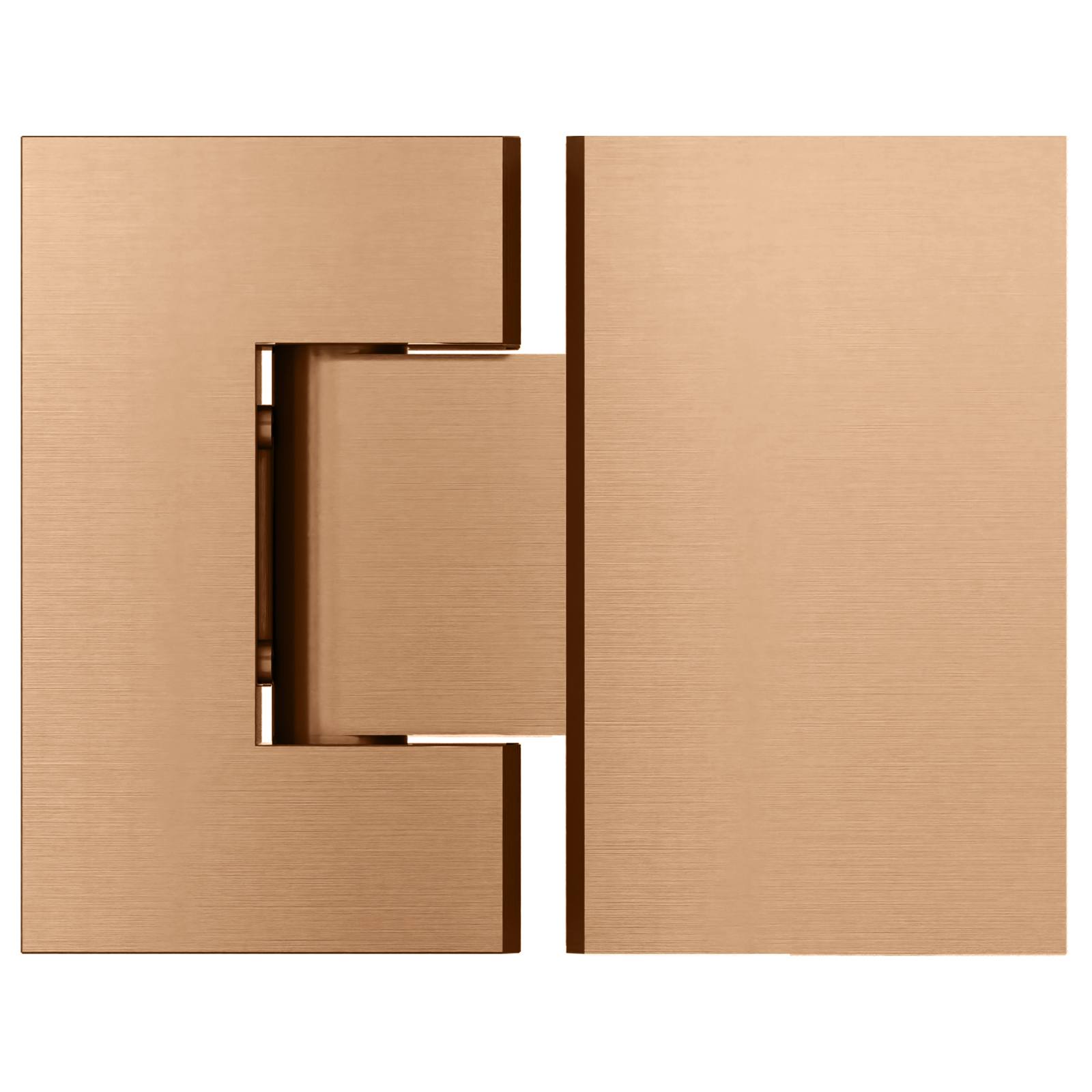 Glass to Glass Shower Door Hinge, Lustre Bronze