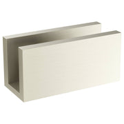 Glass Fixing U Bracket, Brushed Nickel