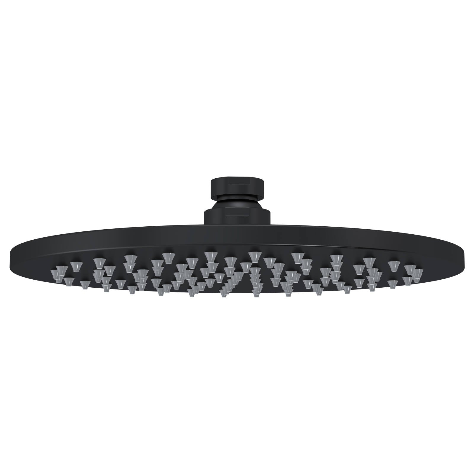Round Shower Rose, 200mm, Matte Black
