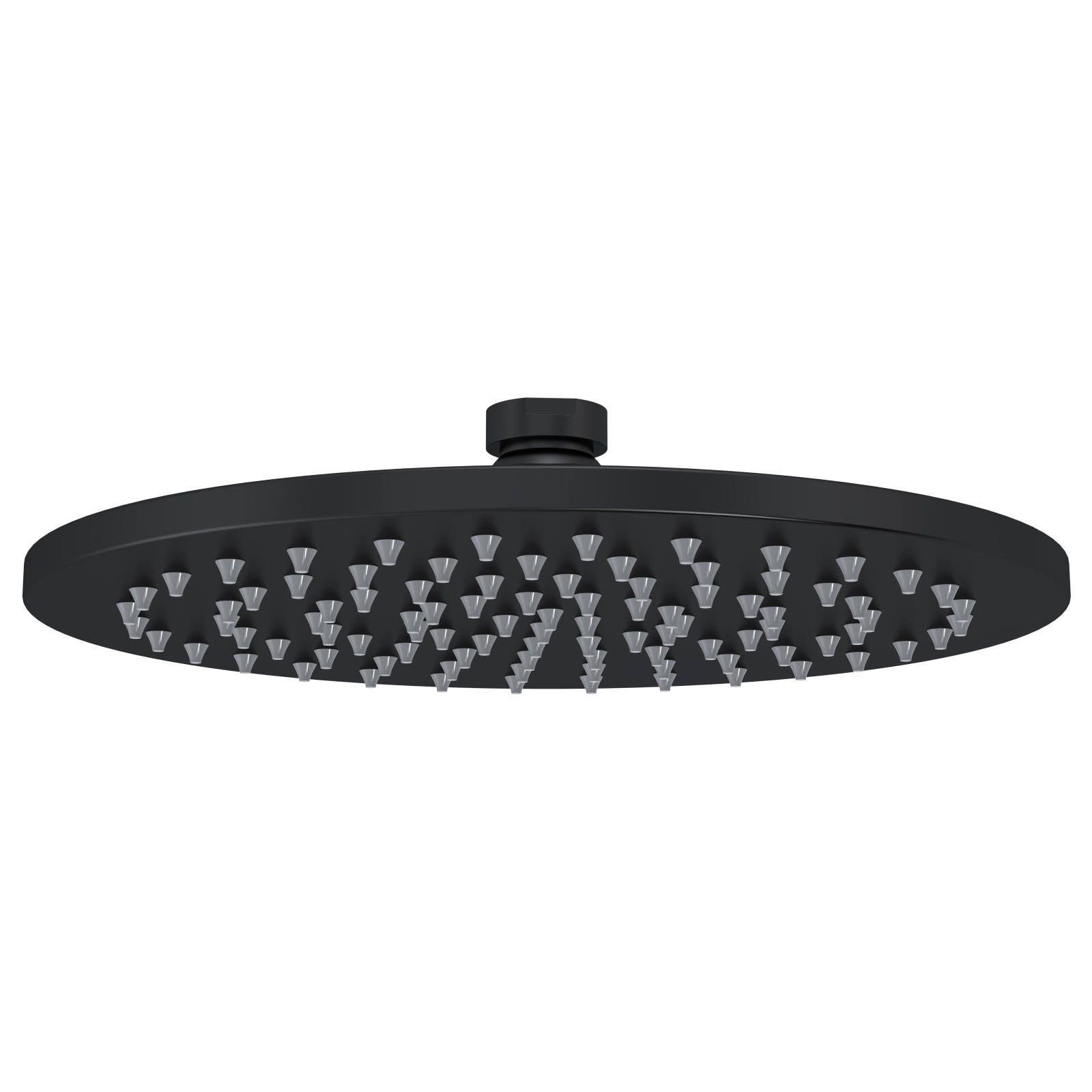 Round Shower Rose, 200mm, Matte Black