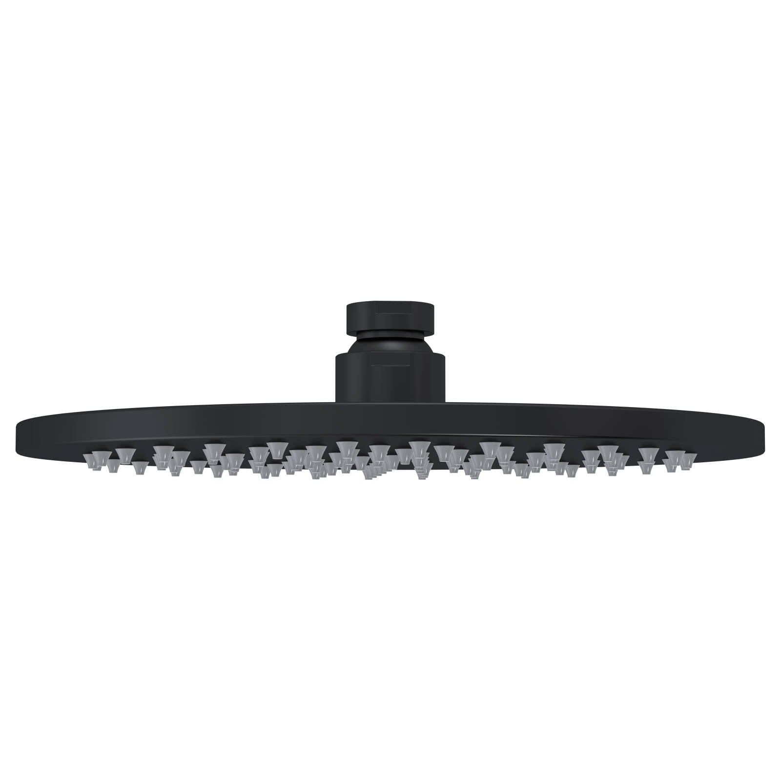 Round Shower Rose, 200mm, Matte Black