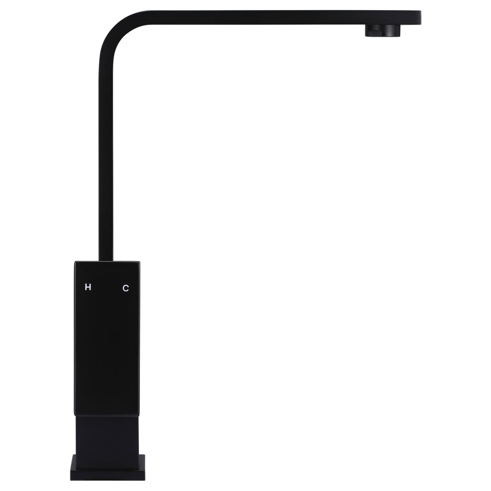 Square Kitchen Mixer, Matte Black