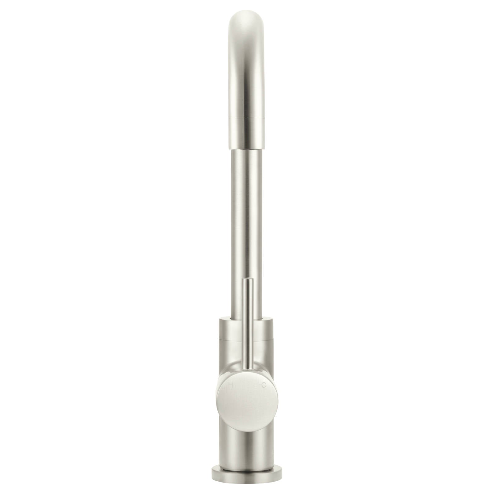 Meir Round Kitchen Mixer, PVD Brushed Nickel