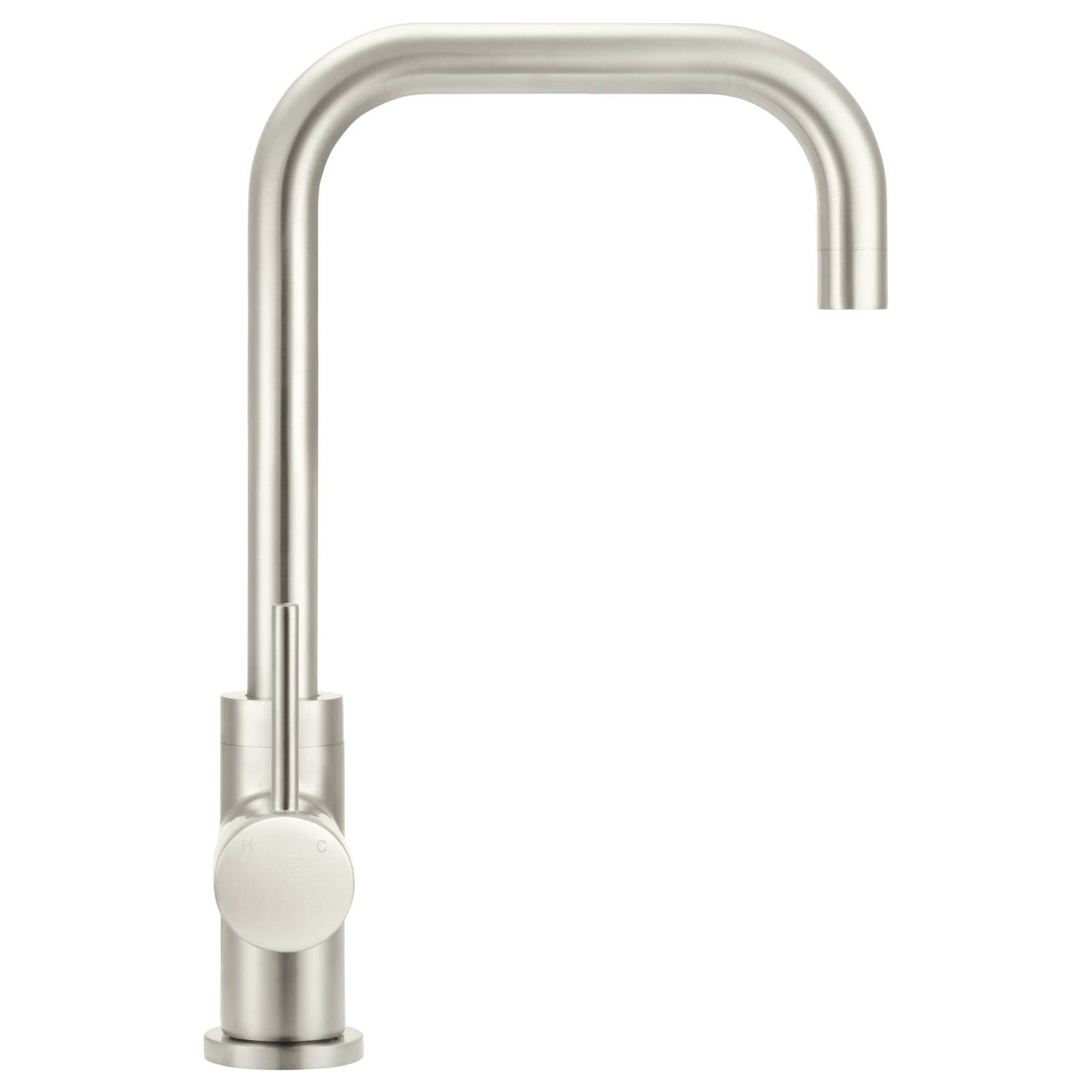 Meir Round Kitchen Mixer, PVD Brushed Nickel